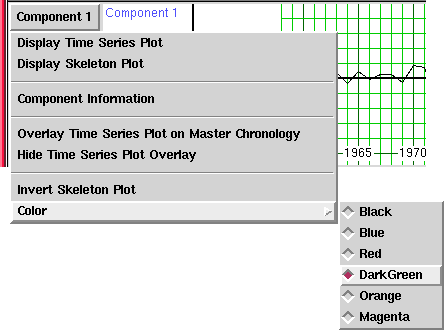 Fig. 3.4.3 - Sample Component Panel Control Menu Functions