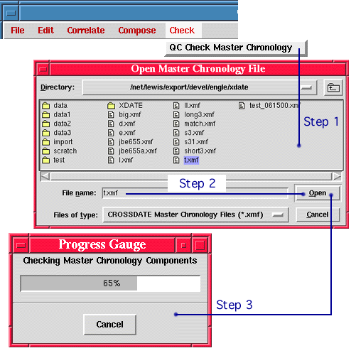 Figure 4.1 - Master Chronology QC Check User Interaction