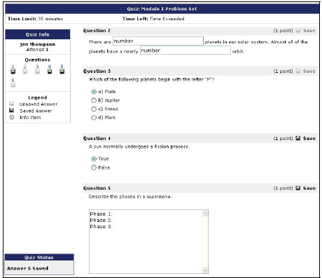 initial quiz window where you answer questions