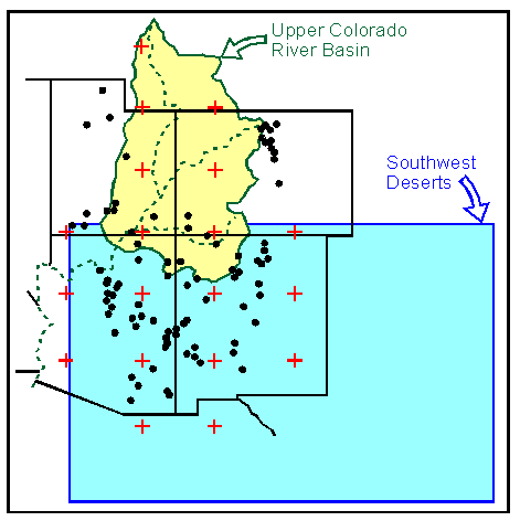 map of Southwest